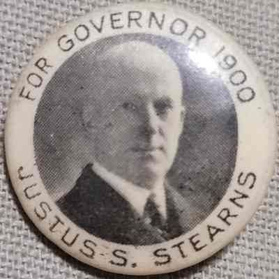 Justus Stearns for Governor Button