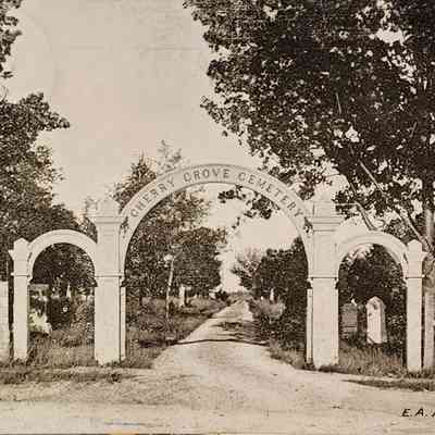 Cherry Grove Cemetery, Clare, Mich., Postcard