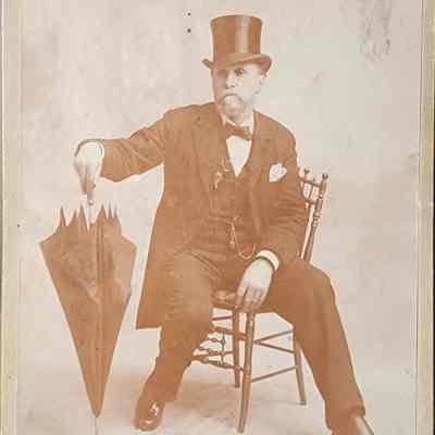 Portrait of a Man Cabinet Card by Sharpsteen