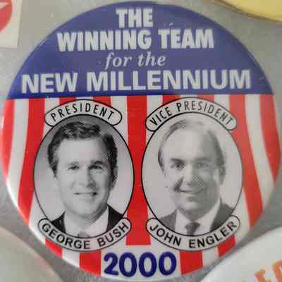 Bush-Engler Hopeful Button