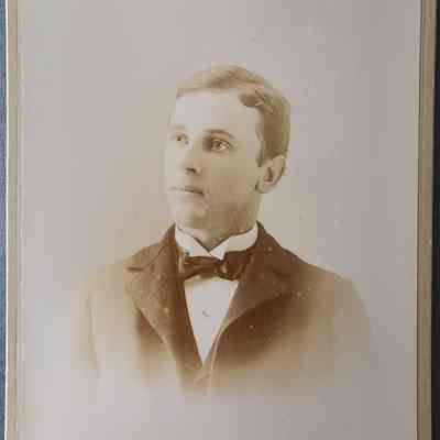 Portrait of a Man Cabinet Card by Bigelow