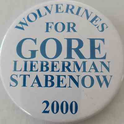 Gore-Lieberman-Stabenow Coattail Button