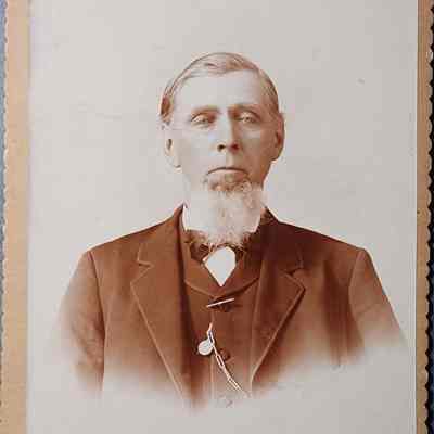 Portrait of a Man Cabinet Card by Slocum