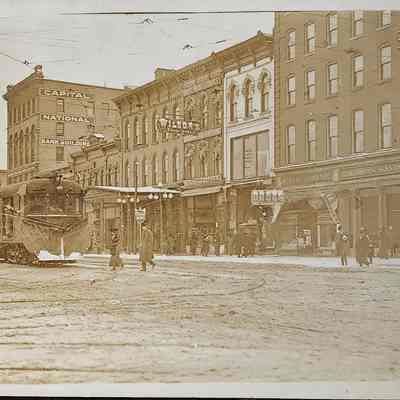 Snow Plow Trolley Washington Ave. RPPC