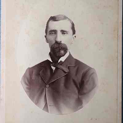 Portrait of a Man Cabinet Card by Burdick & Powe
