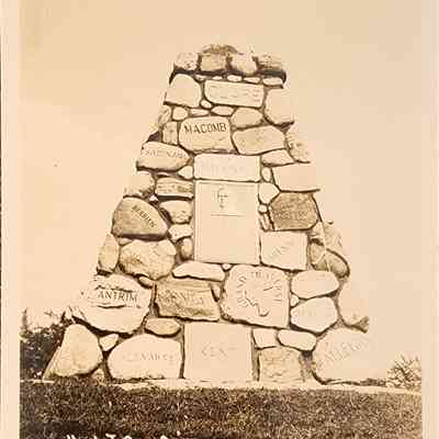 Hugh J. Gray Cairn Monument, Elk Rapids, Mich., RPPC