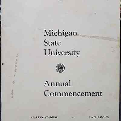 Michigan State University 1963 Commencement Program