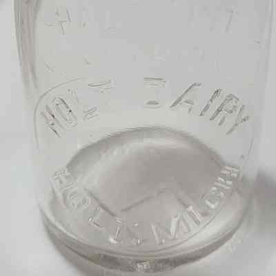 Holt Dairy Embossed Half Pint Bottle