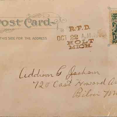 Holt, Mich., 1900, R.F.D. Postcard