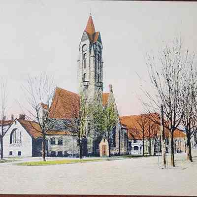 First Presbyterian Church, Lansing, Mich. Postcard