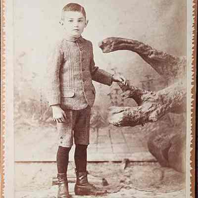 Portrait of a Boy Cabinet Card by Cheney