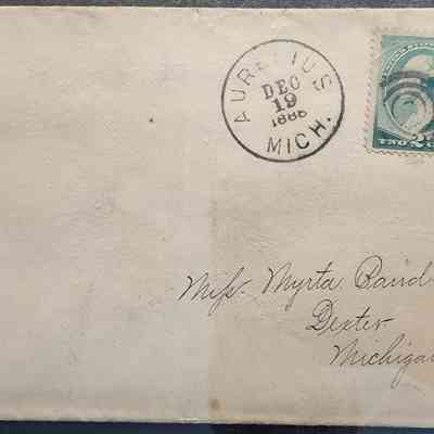 Aurelius, Mich., 1888, Postal Cover