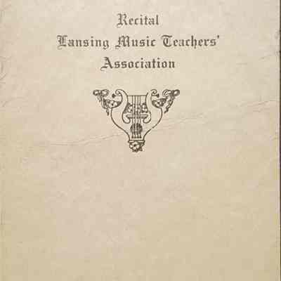 Lansing Music Teachers' Association Recital Program, 1927