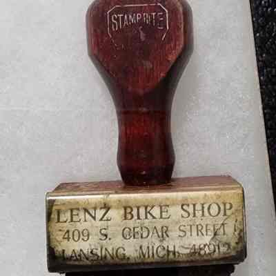 Lenz Bike Shop Stamp by Stamprite