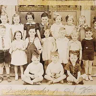 Class Photo, 1928, RPPC by Larner