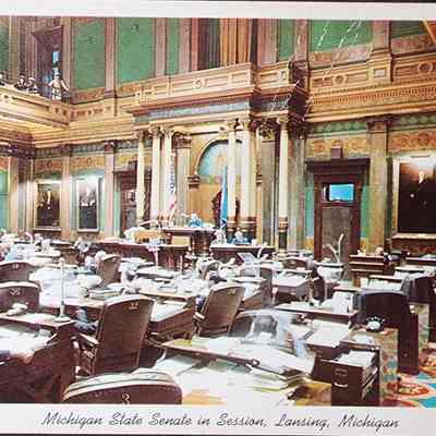 Michigan State Senate in Session, Lansing, Michigan Postcard