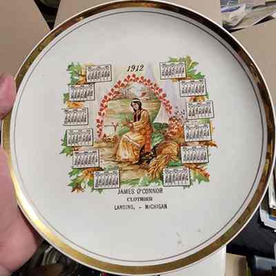 O'Connor Clothiers 1912 Calendar Plate