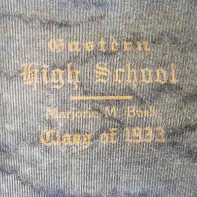 Eastern High School 1933 Diploma of Marjorie Bush