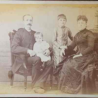 Portrait of a Family Cabinet Card by Cheney & Christmas