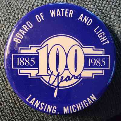 Board of Water and Light 100 Years Button