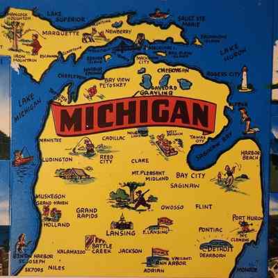 Michigan Tourism Postcard