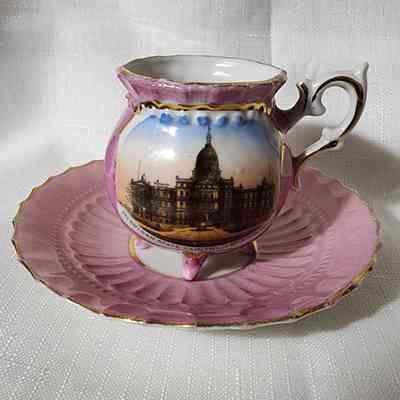 State Capitol Porcelain Souvenir Demitasse and Saucer