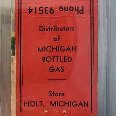 Lansing Bottle Gas, Holt, Mich., Store Matchbook