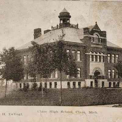 Clare High School, Clare, Mich., Postcard