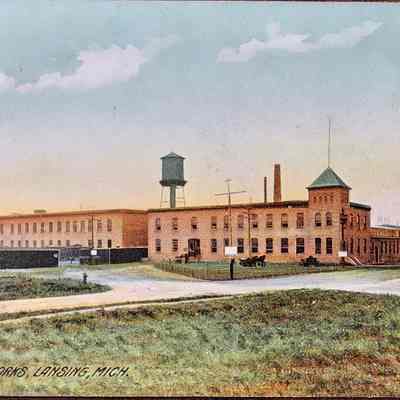 Olds Motors Works, Lansing, Mich. Postcard