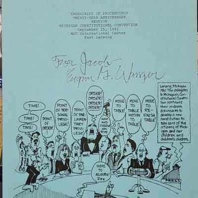 Michigan Con Con 20th Anniversary Proceedings