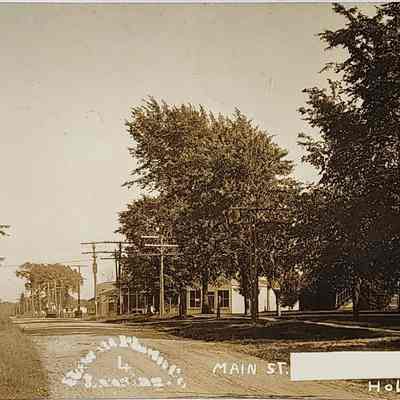 Main Street, Holt, Mich. RPPC by Hewitt