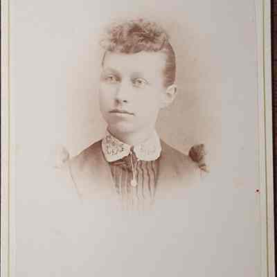 Portrait of a Woman Cabinet Card by Cheney