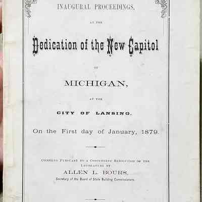 Inaugural Proceedings at the Dedication of the New Capitol of Michigan..., 1879, Book