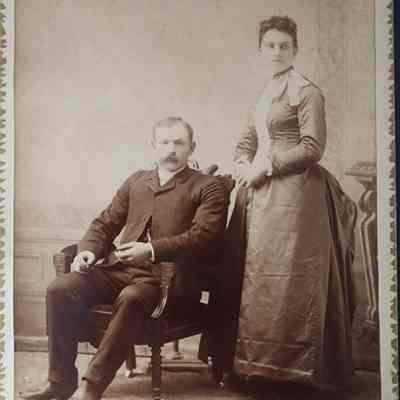 Theo and Mrs. Stoll Cabinet Card by Savigny and Christmas