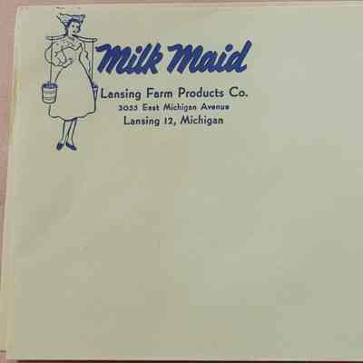 Lansing Farm Products Milk Maid Envelope