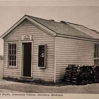 Tin Type Studio, Greenfield Village, Dearborn, Michigan, Postcard