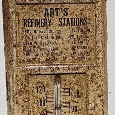 Art's Refinery Stations Advertising Thermometer