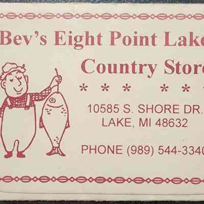 Bev's Eight Point Lake County Store Fishing License and Advertising Folder
