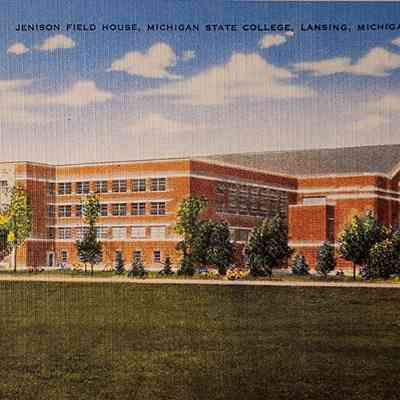 Jenison Field House, Michigan State College, Lansing, Michigan, Postcard