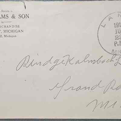 Lake, Mich. Postal Cover