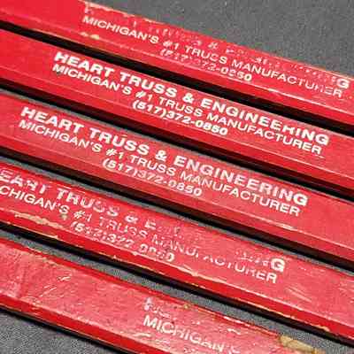 Heart Truss & Engineering Carpentry Pencils