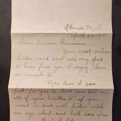 Okemos, Mich., 1905, Letter and Cover