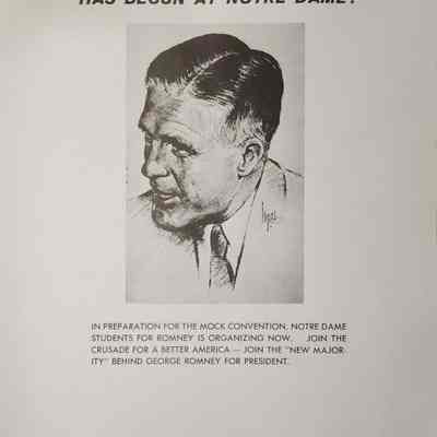 Romney Notre Fame Campaign Flier