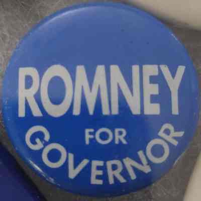 Romney for Governor Button