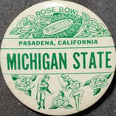Michigan State 1956 Rose Bowl Button