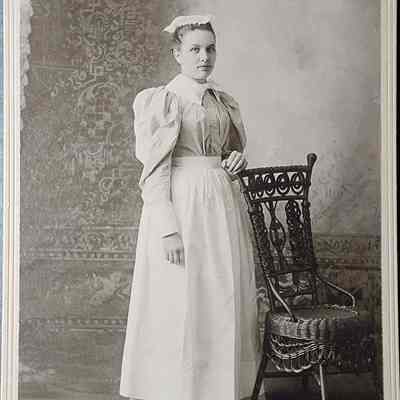 Portrait of a Woman Cabinet Card by LeClear