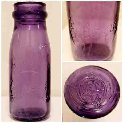 Espanore Dairy 1/3 Quart Amethyst Bottle