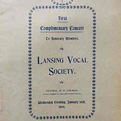 Lansing Vocal Society Program, 1899