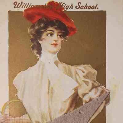 Williamston High School Felt Pennant Postcard