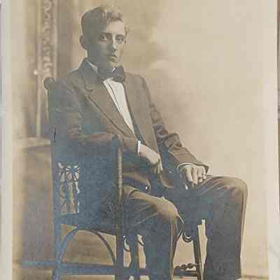 Portrait of a Man RPPC by Newman
